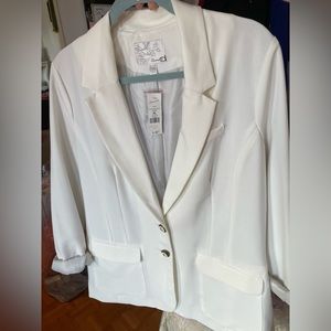 Basic boyfriend blazer - eggshell extra large